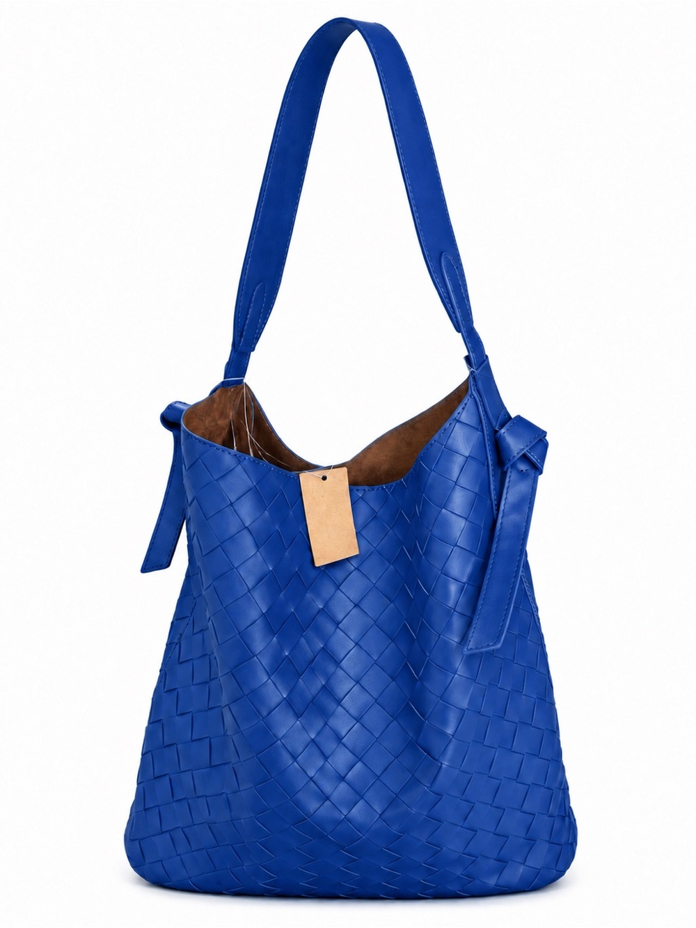 Anthropologie Cobalt Blue Woven Shoulder Bag
